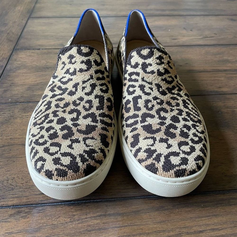 Rothy’s Camo Cat Leopard Print The Original Slip Sneaker Size 9